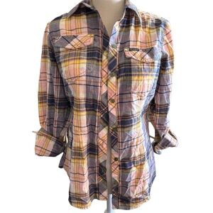 Plaid button down shirt